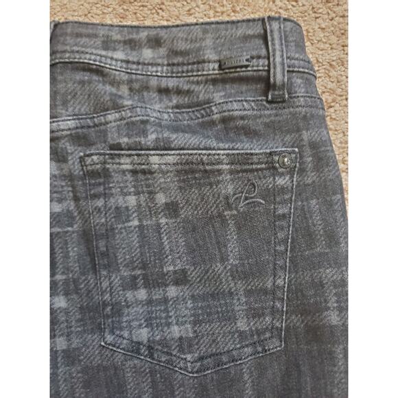 DL1961 Florence Instasculpt Skinny Jeans Dahlia Black Gray Plaid Denim, Size 29 - Picture 9 of 13